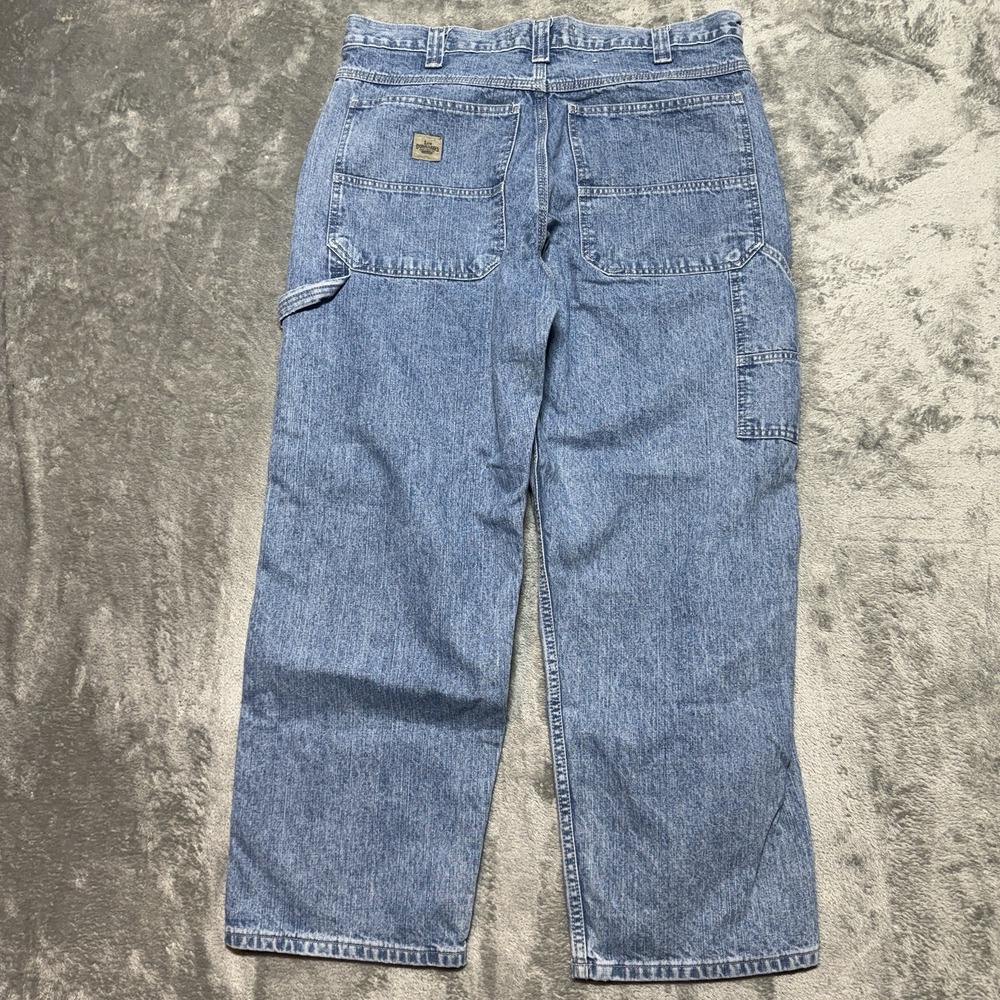 Lee Dungarees Carpenter Jeans Mens 36x30 Light Wash Denim Cargo‎ Workwear Y2K